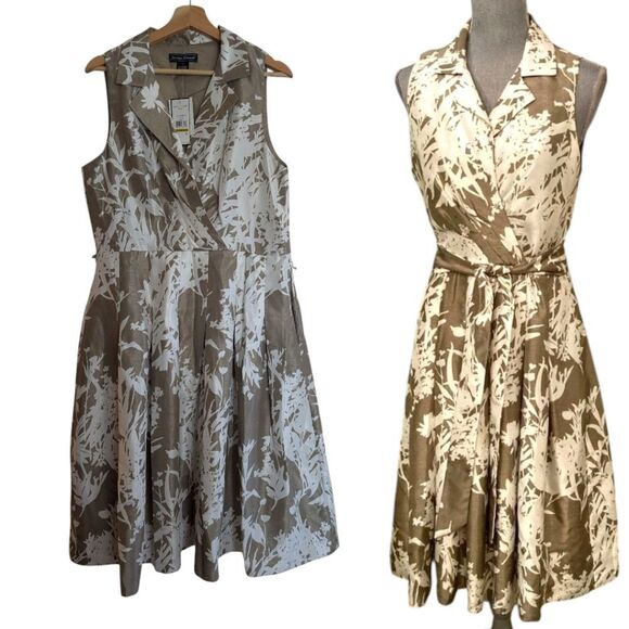 Jessica Howard Grey Floral Retro Vintage Look Floral Dress Fit And Flar… - Picture 3 of 10